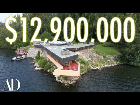 Inside a $13M Island Mansion with a Helicopter Landing Pad | On the Market | Architectural Digest thumbnail