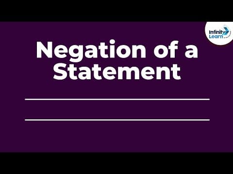 Negation of a Statement | Don't Memorise thumbnail