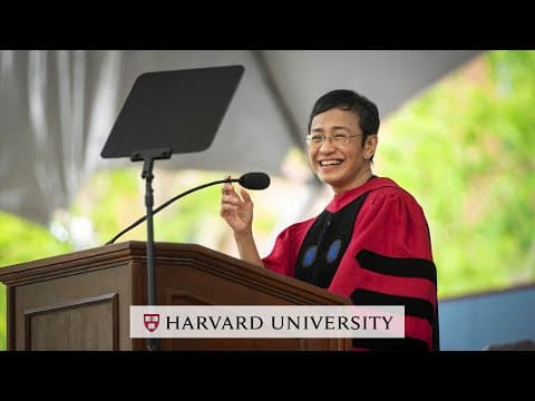 Maria Ressa delivers the Commencement Address | Harvard Commencement 2024 thumbnail