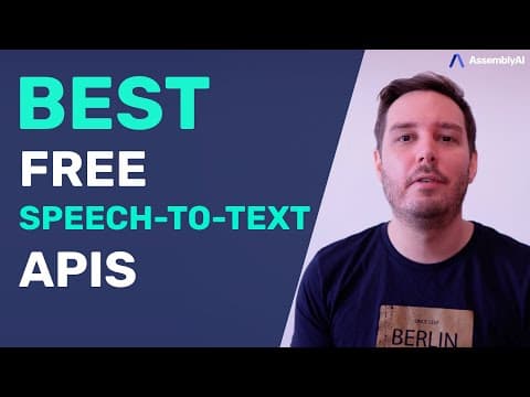 Best Free Speech-To-Text APIs and Open Source Libraries thumbnail