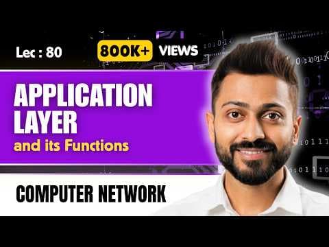Lec-75: Application layer of OSI model in Hindi | Application layer protocols & Port no thumbnail