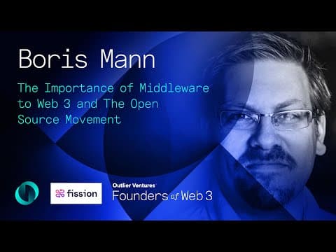 Founders of Web 3 podcast epi 22: Interview with Boris Mann, Fission thumbnail