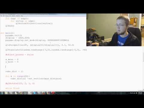 Infinite Flying Cubes - OpenGL with PyOpenGL Python and PyGame - 8 thumbnail