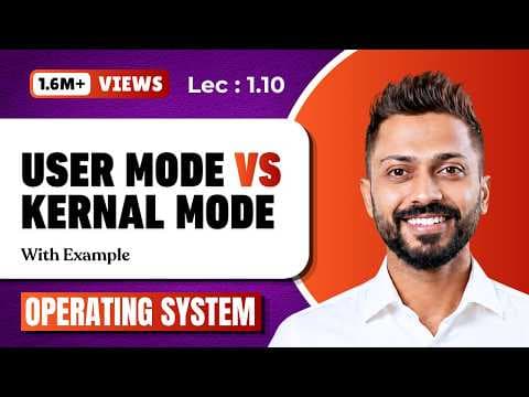 L-1.10: User mode and Kernel mode in operating system in hindi thumbnail