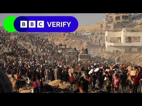 One month into Gaza's new aid system - killings, gunfire and chaos are routine | BBC News thumbnail
