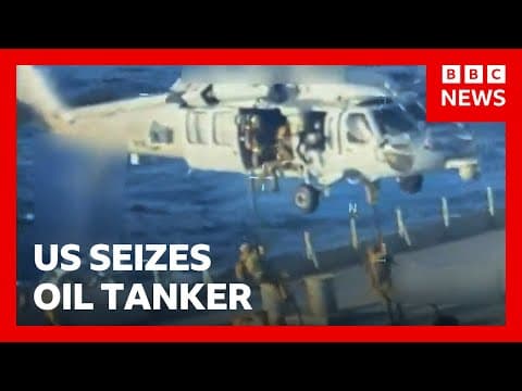 Venezuela condemns US oil tanker seize as 'act of piracy' | BBC News thumbnail