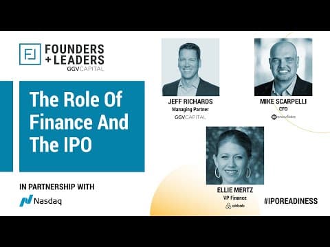 Founders + Leaders: IPO Readiness - The Role of Finance and the IPO thumbnail