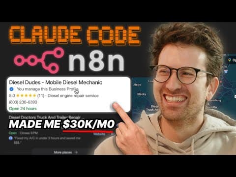 My AI agents scrape Google Maps to make $$ in BORING businesses thumbnail