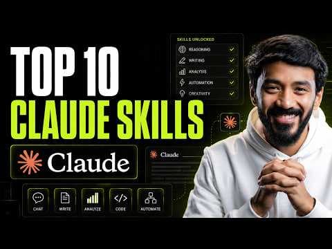 Which 10 Claude AI Skills Matter Most After Testing 1,000+? thumbnail