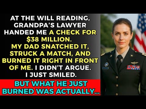 At the Will Reading, Dad Burned My $38M Inheritance Check from Grandpa — I Just Smiled... thumbnail