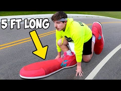 Can You Run a Marathon in the World’s Largest Size 40 Shoes? thumbnail