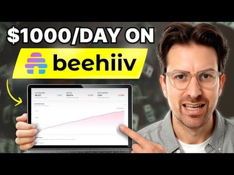 Build $1000/day cash-flowing startup on beehiiv (here's how) thumbnail