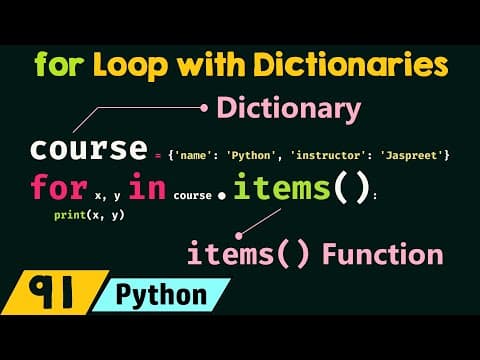 for Loop with Dictionaries in Python thumbnail