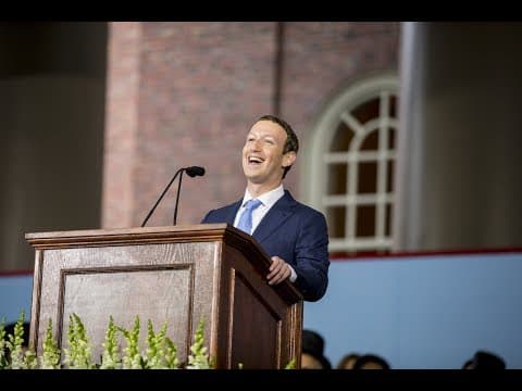 Facebook Founder Mark Zuckerberg Commencement Address | Harvard Commencement 2017 thumbnail
