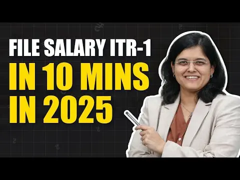 File Salary ITR 1 in 10 mins | 2025 | CA Rachana Ranade thumbnail
