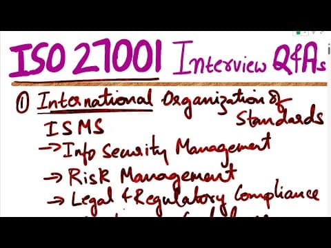 ISO 27001 Interview Questions and Answers | ISO 27001 | ISO 27001 Certification | Internal Audit thumbnail