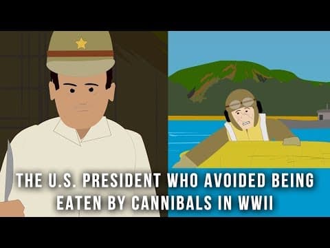 The President who avoided being eaten by cannibals in WWII thumbnail