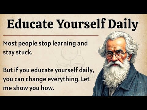 Educate Yourself Daily || Graded Reader Level 2 || Improve Your English Fluency ✅️ thumbnail
