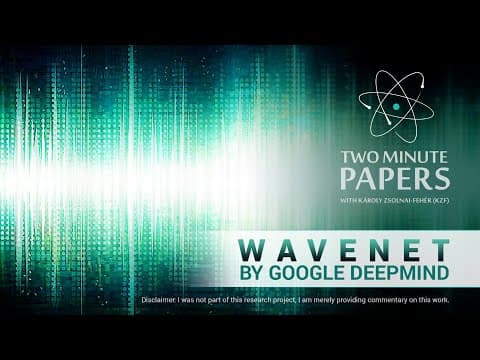 WaveNet by Google DeepMind | Two Minute Papers #93 thumbnail