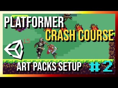 Installing Art Packs for Project - 2D Platformer Crash Course - Unity 2022 Tutorial (Part 2) thumbnail