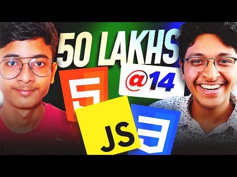 How a 14-Year-Old Secured a 50 LPA Tech Job thumbnail