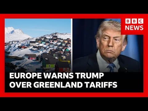 Europe warns Trump of “dangerous downward spiral” and threatens tariff retaliation | BBC News thumbnail