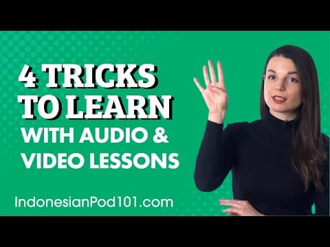 How to Learn Indonesian Fast with Audio & Video Lessons (4 Tricks Inside) thumbnail
