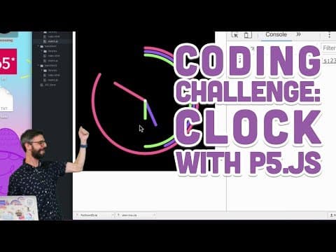 Coding Challenge #74: Clock with p5.js thumbnail