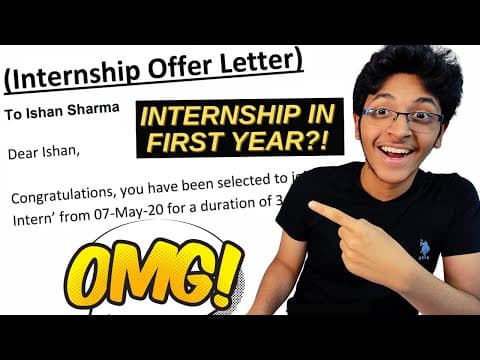 HOW I GOT A PAID INTERNSHIP IN FIRST YEAR OF COLLEGE🔥 | How to Get Internship in India? thumbnail