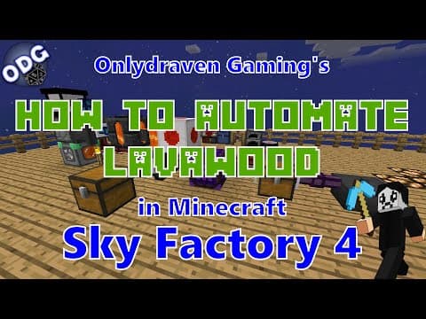 How to Automate Lava Wood Production in Minecraft Sky Factory 4 thumbnail