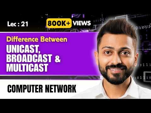 Lec-20: Unicast, Broadcast & Multicast in Computer Networks thumbnail