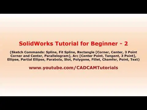 SolidWorks Tutorial for Beginners - 2 | SolidWorks Sketch Tutorial thumbnail