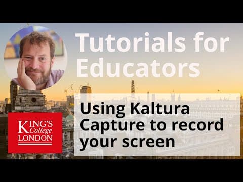 using Kaltura Capture to record your screen and lectures thumbnail