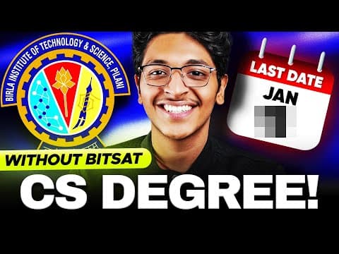 CS Degree from BITS Pilani WITHOUT BITSAT | BITS Pilani CS Degree Review | Ishan Sharma thumbnail