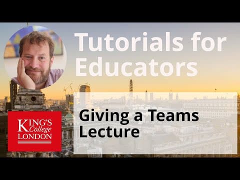 Giving a Lecture to students using Teams thumbnail