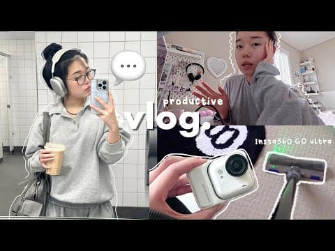 PRODUCTIVE day in my life🖇️: Life updates, New vlogging camera, Classes, Planning a trip etc thumbnail