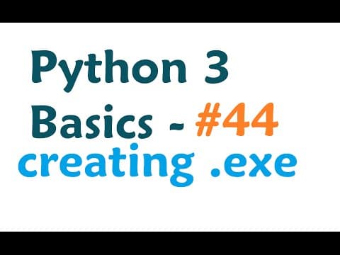 Python 3 Programming Tutorial - cx freeze python to exe thumbnail
