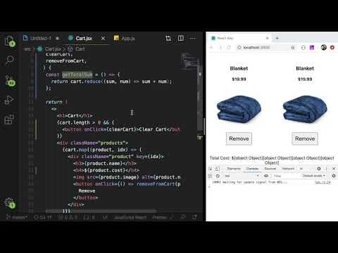 Adding features to a React shopping cart app | LIVE CODING thumbnail