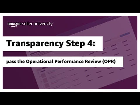 Transparency step 4: Pass the Operational Performance Review (OPR) thumbnail