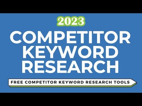 Competitor Keyword Research 2023 Using Moz, ChatGPT, SpyFu & Google Keyword Planner thumbnail