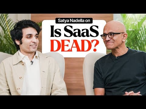 Satya Nadella on the Future of SaaS, How 2025 is the year of Agents, Advice for Indian Engineers thumbnail