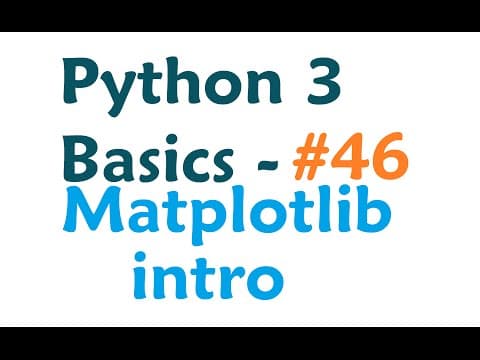 Python 3 Programming Tutorial - Matplotlib Graphing Intro thumbnail