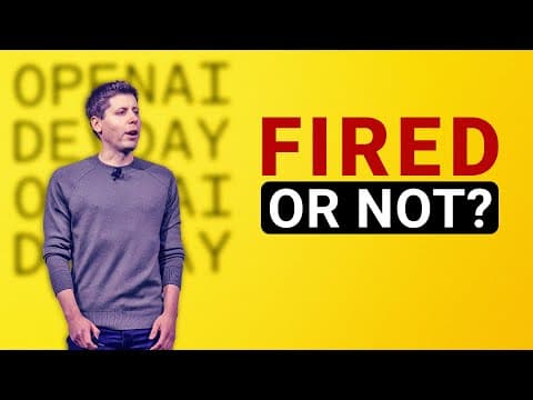 OpenAI’s CEO Sam Altman Is Fired…or Not? thumbnail
