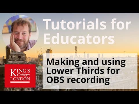Making lower thirds graphics for use in OBS thumbnail