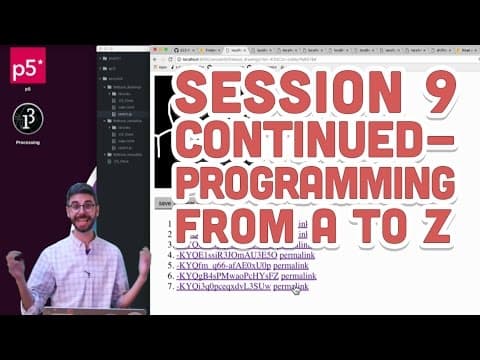 Live Stream #69.2: Session 9 - Programming from A to Z - Part 2 thumbnail
