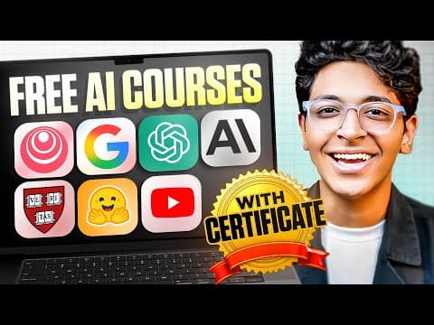 10 FREE AI Courses Everyone MUST Take in 2025! 🔥 thumbnail