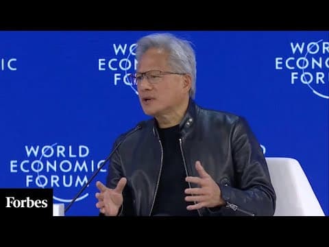 FULL REMARKS: Nvidia's Jensen Huang Makes Bold AI Predictions At Davos | World Economic Forum thumbnail