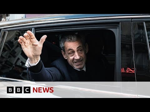 French ex-president Nicolas Sarkozy goes to jail | BBC News thumbnail