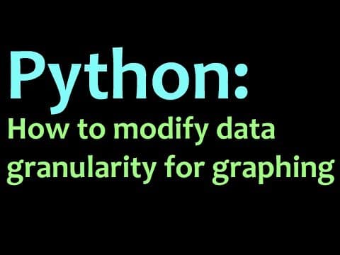 How to modify data granularity in Python for Graphing data in Matplotlib or another application thumbnail