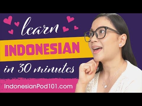All Romantic Expressions You Need in Indonesian! Learn Indonesian in 30 Minutes! thumbnail